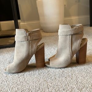 Opened toe booties